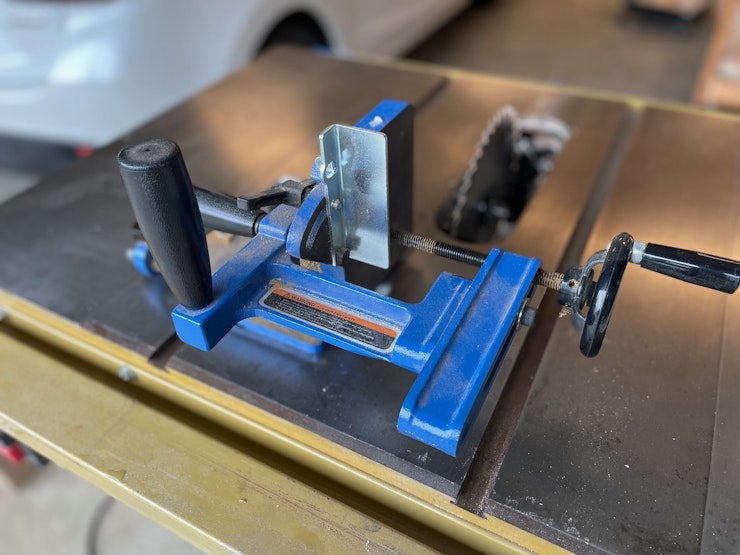 Heavy-Duty Tenoning Jig Heavy-Duty Tenoning Jig.