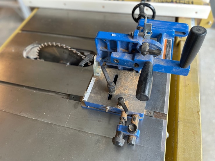 Heavy-Duty Tenoning Jig Heavy-Duty Tenoning Jig.